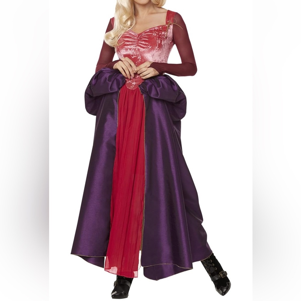 Hocus Pocus Sarah Sanderson costume. Includes cape and dress. Size Large